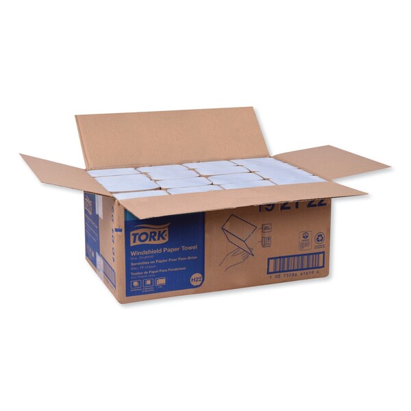 Tork Tork Folded Windshield Paper Towel Blue H22, Extra Absorbent, 16 x 140 Towels, 192122 - 192122