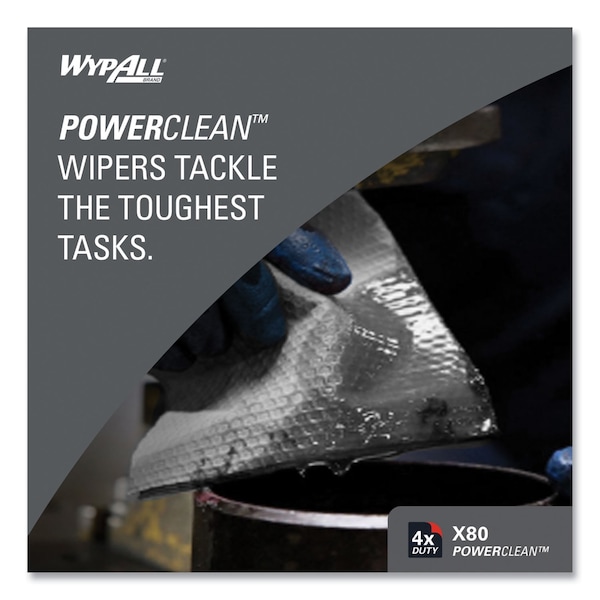 Wypall X80 Cloths, HYDROKNIT, 1/4 Fold, 12 1/2 x 12, White, PK200 - KCC 41026