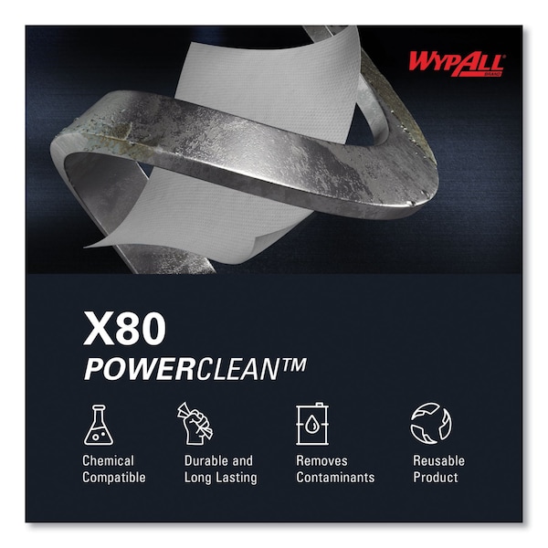 Wypall X80 Cloths, HYDROKNIT, 1/4 Fold, 12 1/2 x 12, White, PK200 - KCC 41026