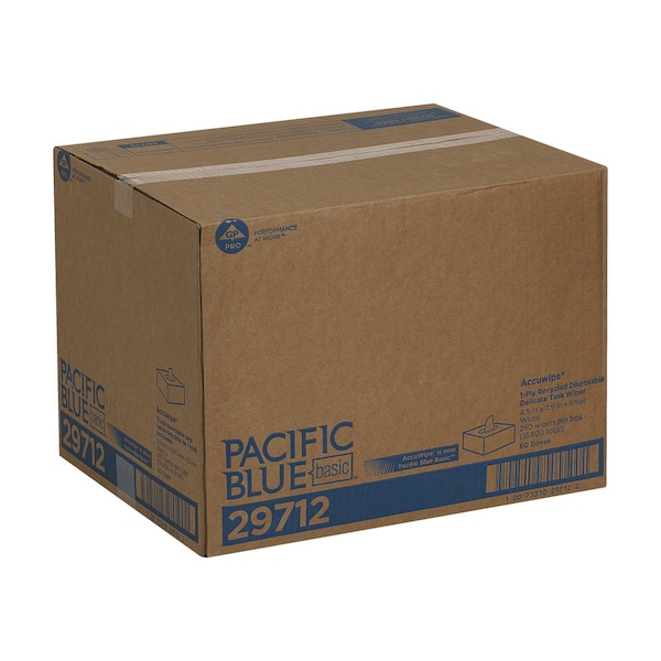 Georgia-Pacific Delicate Task Wipes, 8-1/4" x 4-1/2", 60 Pack, 280 Wipes/ Pack - 29712