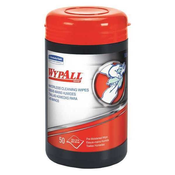 Kimberly-Clark Professional WypAll PowerClean ProScrub Heavy Duty Wet Towels (58310), Dual Action Cleaning, 9.5" x 12", Canister - 58310