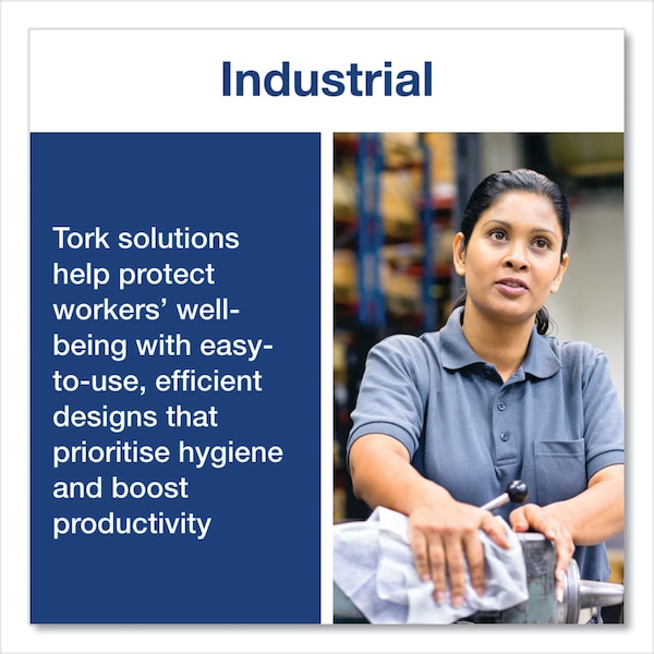 Tork Tork Industrial Wiper Blue W1/W2, Centerfeed, 2 x 375 Sheets, 13244101 - 13244101