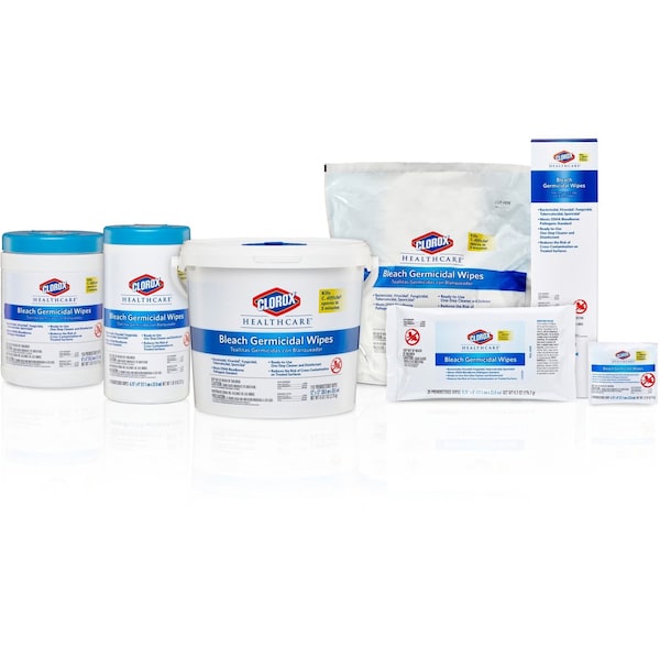 Clorox Germicidal Disinfecting Wipes, 12 x 12", 2 Pack, 110 Wipes/ Pack - 30358