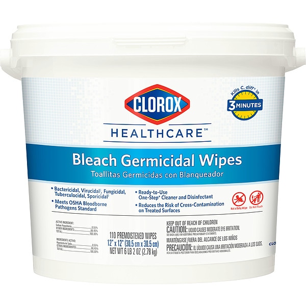 Clorox Germicidal Disinfecting Wipes, 12 x 12", 2 Pack, 110 Wipes/ Pack - 30358