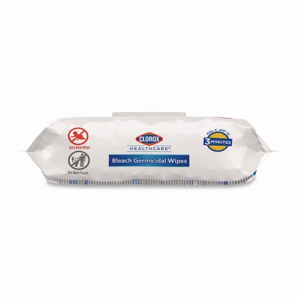Clorox Bleach Germicidal Wipes, 6.75 x 9, Unscented, 100 Wipes, 6PK - 32621