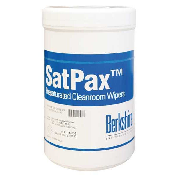Berkshire Cleanroom Prewet Wipe, 6" x 9", 100 Wipes - SPXC1000.002.12