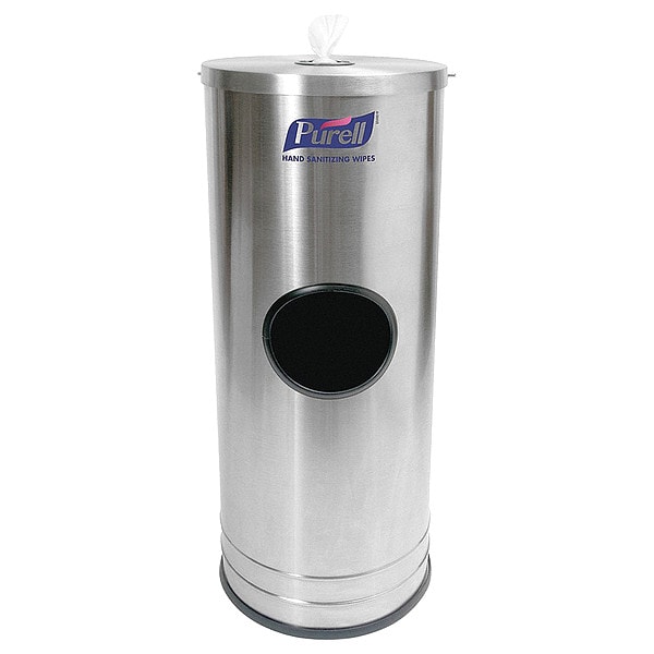 Purell Wipes Stainless Steel Floor Stand Dispenser, Silver - 9115-DS1C