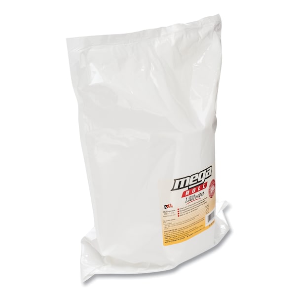 2Xl Gym Wipes Mega Roll Refill, 8 x 8, White, 1200/Roll, PK2 - TXL L420