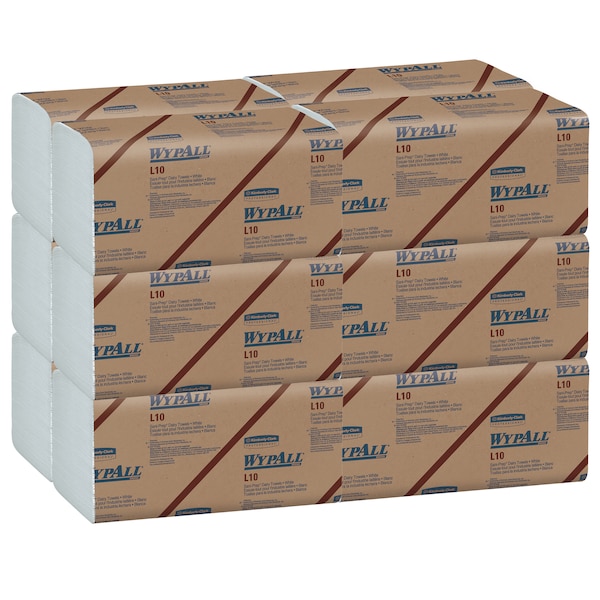 Kimberly-Clark Professional General Clean L10 Light Cleaning Towels, Dairy Towels, Banded, White, 12 Packs/Case, 200 Wipes/Pack - 01770