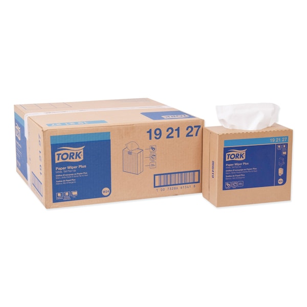 Tork Tork Paper Wiper Plus White W24, Pop-Up Box, 8 x 100 Sheets, 192127 - 192127