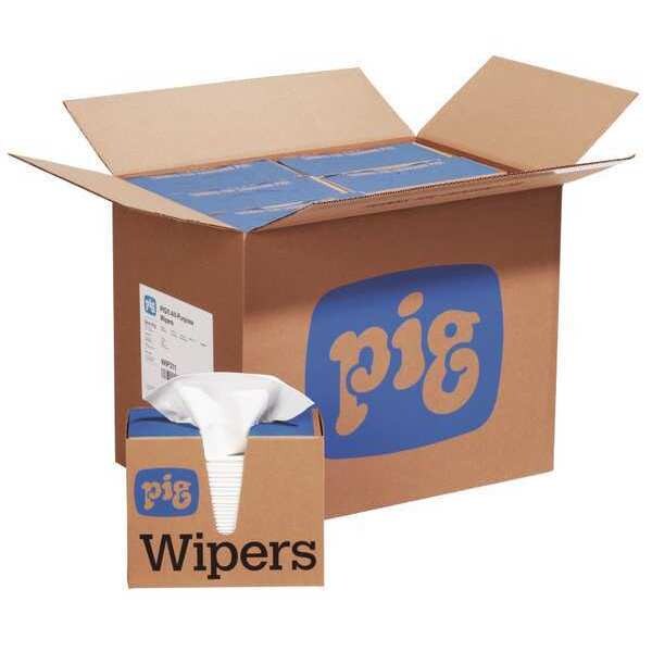Pig All Purpose Wipes 9-1/2" x 16", White, 900/Box, 12PK - WIP311