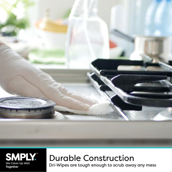 Smply Brands S600 Dri-Wipe by, Center-Pull Box, 126 Wipes per Box, 10PK - S600-X126-X10