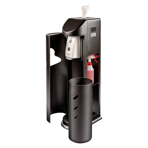 Zogics The Cleaning Station Wipes Dispenser and Gel Dispenser, Black - TCS-B-30063-GEL