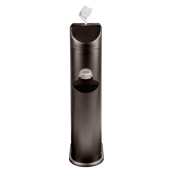 Zogics The Cleaning Station Wipes Dispenser and Gel Dispenser, Black - TCS-B-30063-GEL
