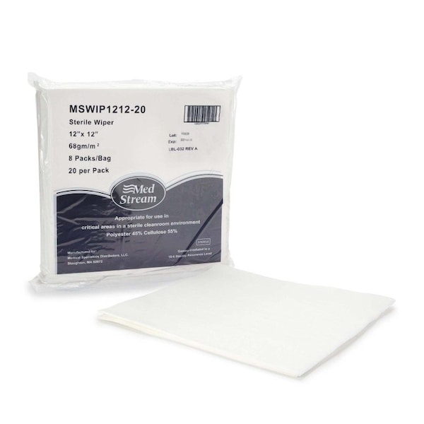 Mckesson Cleanroom Wipes, 12 x 12 in., 1280PK - MSWIP1212-20