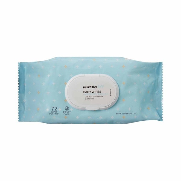 Mckesson Baby Wipe Soft Pack Unscented, 6-4/5 X 7 Inch, 864PK - WPWBABY72U
