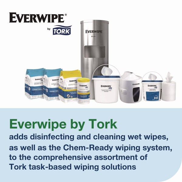 Tork Stainless Steel Wet Wipe Stand, 15 x 15 x 37.25, Stainless Steel - 192853