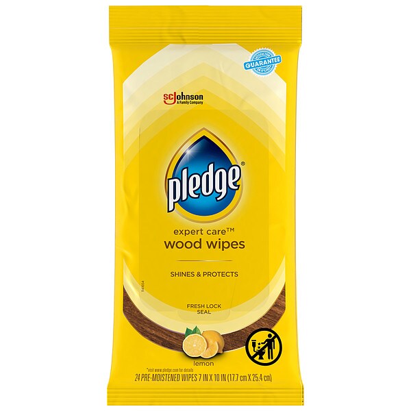 Pledge Furniture Polish Wipes, 12 x 24", 12 Pack, 24 Wipes - 319250