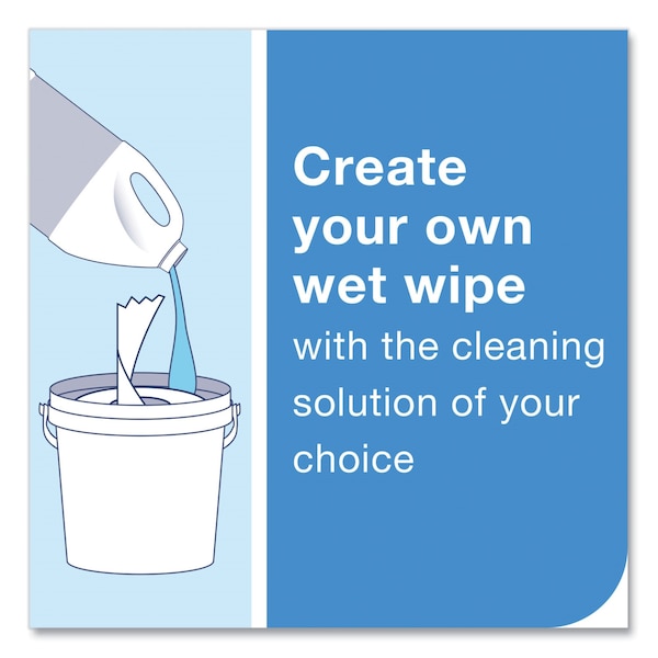 Everwipe Chem-Ready Wiping System Bucket, 7.13 x 7.13 x 7, White, PK5, 5PK - 192812
