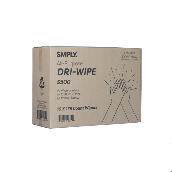 Smply Dri-Wipe S500 Extended Use Wipers - 10 Pack - S500-X176-X10