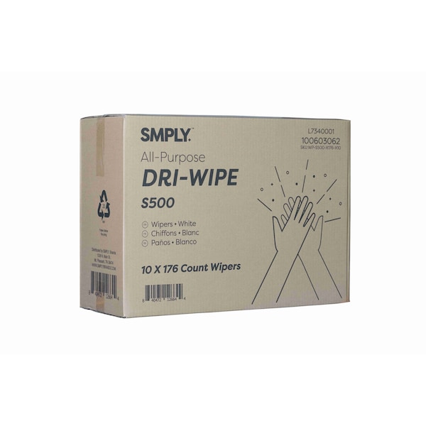 Smply Dri-Wipe S500 Extended Use Wipers - 10 Pack - S500-X176-X10