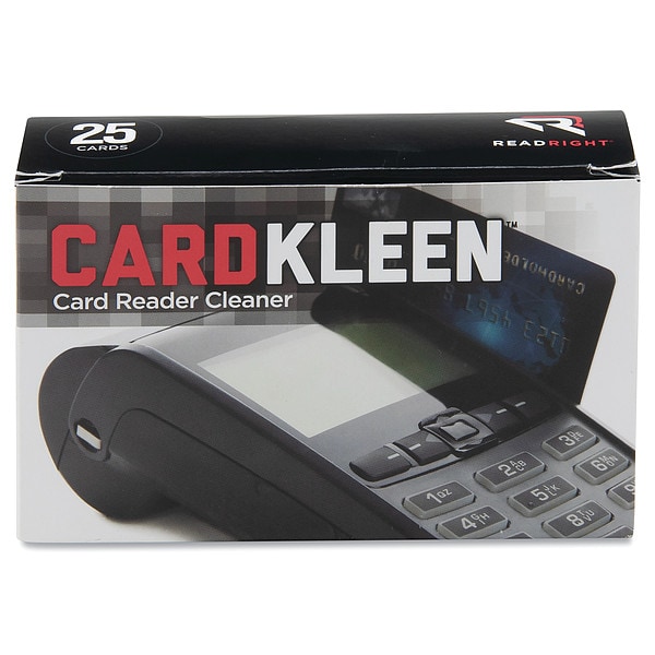 Read Right CardKleen Presaturated Magnetic Head Cleaning Cards, 3 3/8" x 2 1/8", PK25 - REARR1222