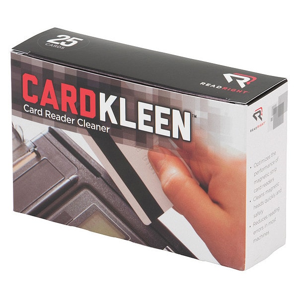 Read Right CardKleen Presaturated Magnetic Head Cleaning Cards, 3 3/8" x 2 1/8", PK25 - REARR1222