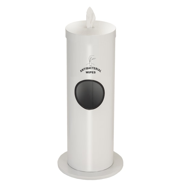 Glaro Gym Wipe Dispenser/Receptacle, Removable - F1029-S-WH