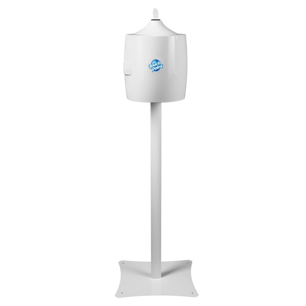 Touch Point Wipes TP Pole Stand for Wall Mount Wipes Dispensers, 16 in.x16 in. Steel Base, 52 in. Tall Pole - C9STN-CS