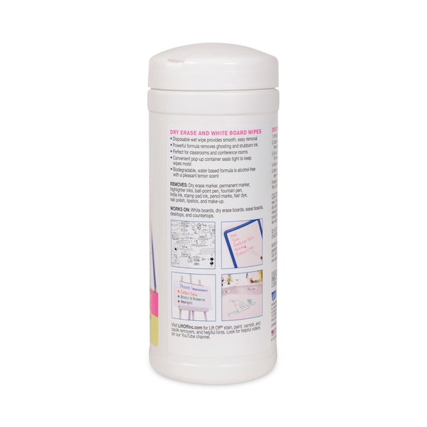 Lift-Off Dry Erase Cleaner Wipes, 7 x 12, 40/Canister - 42703