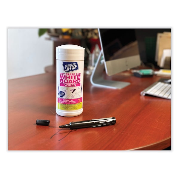 Lift-Off Dry Erase Cleaner Wipes, 7 x 12, 40/Canister - 42703