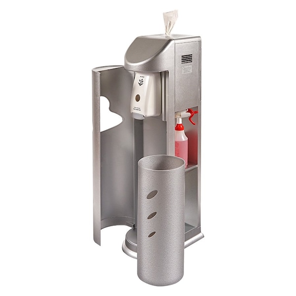 Zogics The Cleaning Station Wipes Dispenser and Hand Sanitizing Station, Silver, No Dispenser - TCS-S