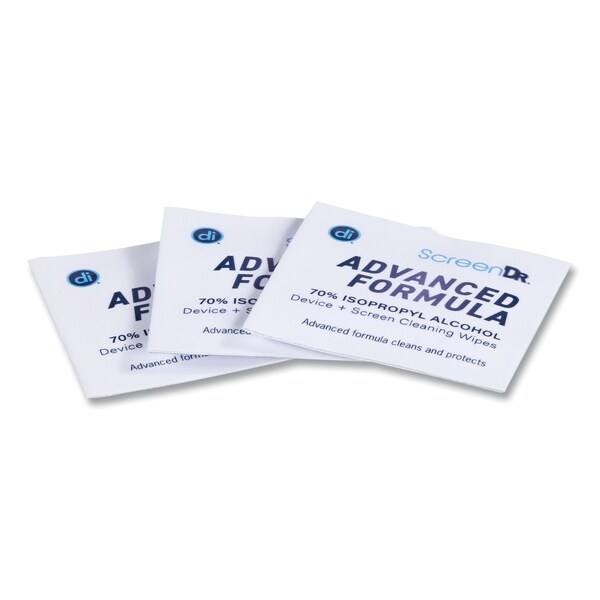 Digital Innovations ScreenDr Device and Screen Cleaning Wipes, With 60 Wrapped Wipes and 8 in. Microfiber Cloth, 6 x 5 - 32347