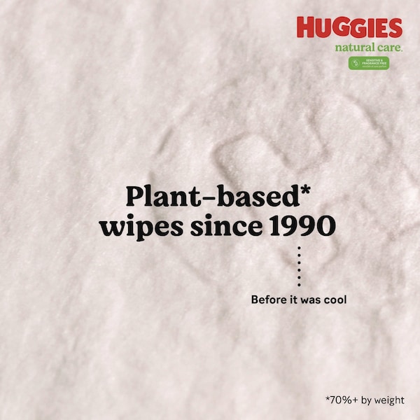 Huggies Natural Care Sensitive Baby Wipes, Unscented, White, 64 Wipes, 12PK - 51079