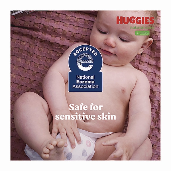 Huggies Natural Care Sensitive Baby Wipes, Unscented, White, 64 Wipes, 12PK - 51079