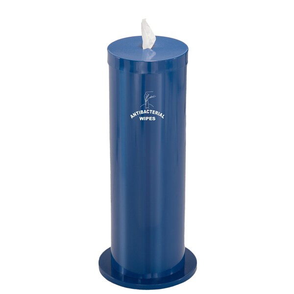 Glaro Gym Wipe Dispenser/Storage, Logo, Blue - F1027-S-BL