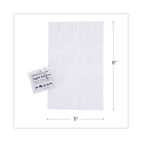 Bausch + Lomb Antibacterial Office Equipment Wet Wipes, Cloth, 5 x 8, PK100 - 8595