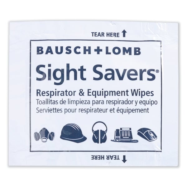 Bausch + Lomb Antibacterial Office Equipment Wet Wipes, Cloth, 5 x 8, PK100 - 8595