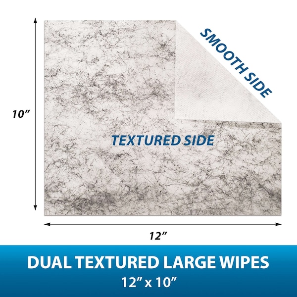 Touch Point Wipes TP Scrubbing Wipes, 6 Canisters x 72 wipes, 10in. x 12in. XL Size, HD Dual-Textured, 6PK - 36072