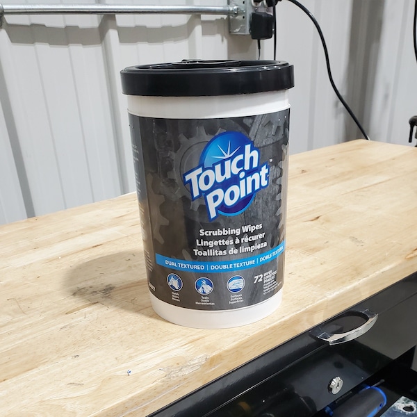 Touch Point Wipes TP Scrubbing Wipes, 6 Canisters x 72 wipes, 10in. x 12in. XL Size, HD Dual-Textured, 6PK - 36072