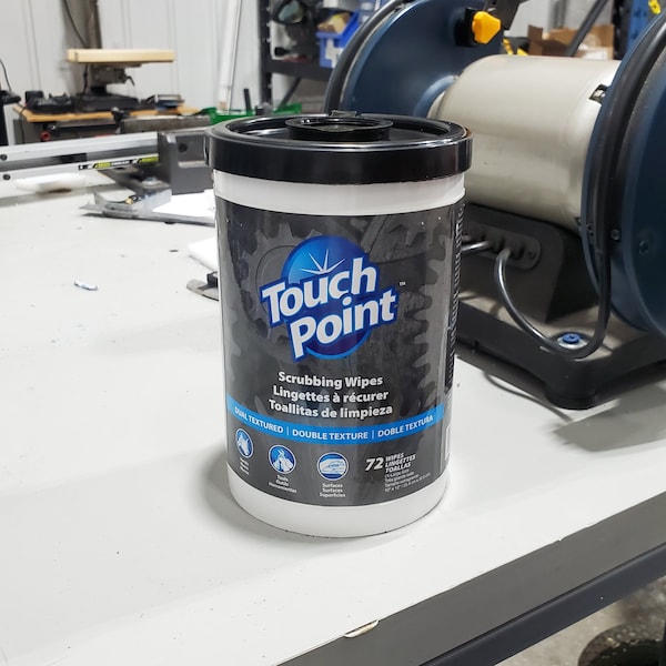 Touch Point Wipes TP Scrubbing Wipes, 6 Canisters x 72 wipes, 10in. x 12in. XL Size, HD Dual-Textured, 6PK - 36072