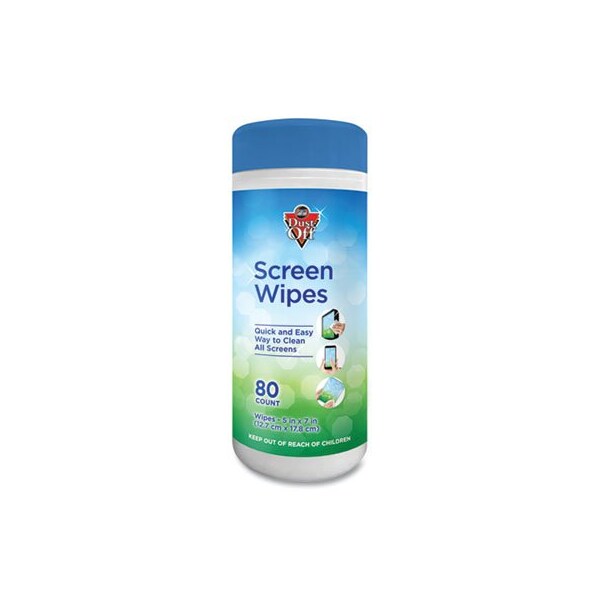 Falcon Safety Dust-Off, PREMOISTENED MONITOR CLEANING WIPES, CLOTH, 6 X 6.5, 80/TUB - DSCT