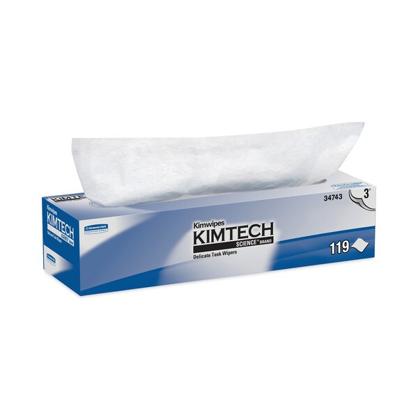 Kimtech Kimwipes Delicate Task Wipers, 3-Ply, 11 4/5 x 11 4/5, 119/Box, PK15 - KCC 34743