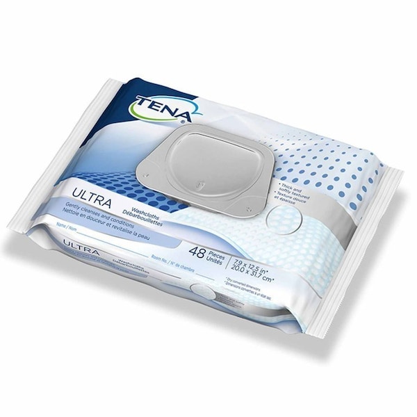 Tena Proskin Ultra TENA ProSkin Rinse-Free Bath Wipe, Aloe/Vitamin E/Chamomile Scented, 7-9/10x12-1/2 In., 576PK - 65720