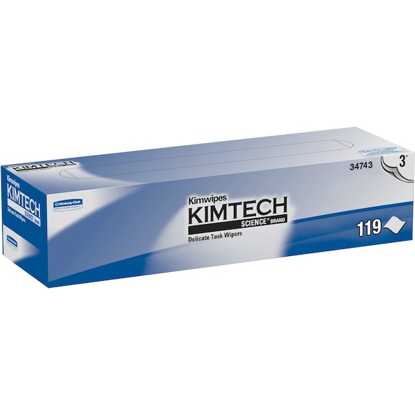 Kimberly-Clark Kimwipes Delicate Task Wipers, 3-Ply, 119 Sheets/pk, WE, PK 15 - KCC34743CT