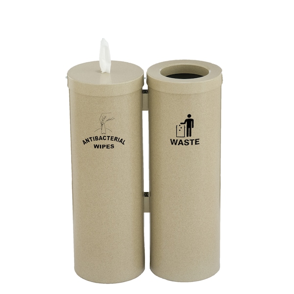 Glaro Gym Wipes Station, Dispenser/Receptacle, L - WD1030-S-DS