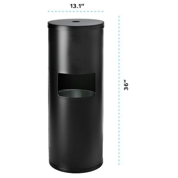 Gritt Commercial Wipe Starter Kit, Black Stainless Steel Wipe Dispenser + 800 Count Surface Care Wipes. - GRI509-BLK-RW-NR