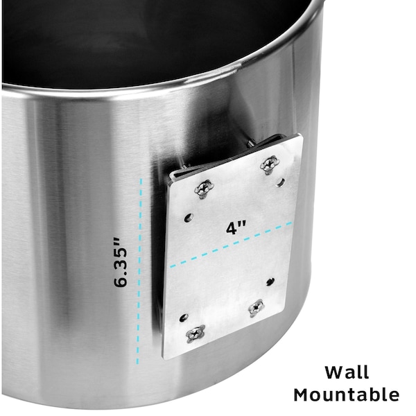 Gritt Commercial Stainless Steel Gym Wipe Dispenser, Wall Mount Wet Wipe Dispenser - GRI510-W-NR