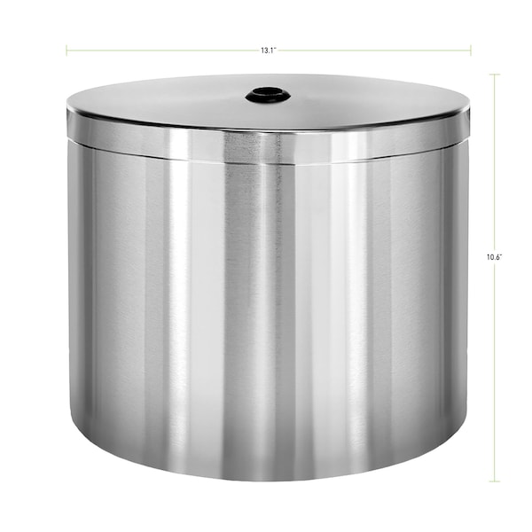 Gritt Commercial Stainless Steel Gym Wipe Dispenser, Wall Mount Wet Wipe Dispenser - GRI510-W-NR