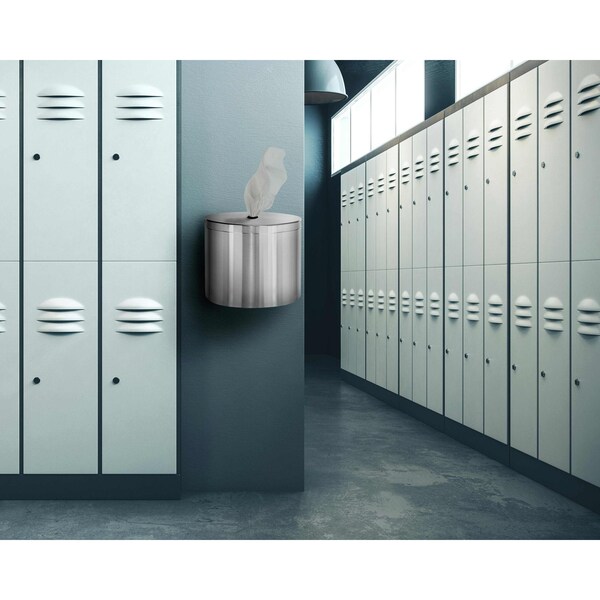 Gritt Commercial Stainless Steel Gym Wipe Dispenser, Wall Mount Wet Wipe Dispenser - GRI510-W-NR